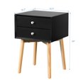 thumbnail image 6 of Night Stand, Solid Wood Legs Furniture Bedside Table, Modern End Side Table with 2 Drawers, Versatile Nightstand, Storage Cabinet for Bedroom Sofa Entryway, 6 of 6