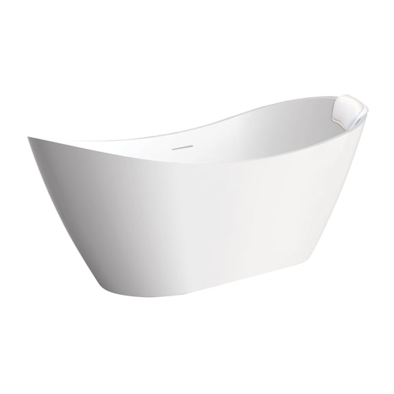 Transolid K-Afts5931-M31 Skylar 59" Free Standing Acrylic Soaking Tub - White