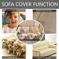 thumbnail image 5 of Dowbom Sofa Slipcover for 1 2 3 4 Seater,Stretch Sofa Cover with 2 Pillowcase Furniture Protector Washable Non-slip Printed Couch Cover for Living Room bedroom-XL(235-300cm)-B, 5 of 8