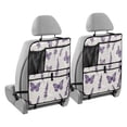 thumbnail image 2 of Car Back Seat Organizer 2 Pack Antique Nylon Fabric Thickened Waterproof Foot Mat Suitable For Various Types Of Vehicles Lavender Flowers and Butterflies, 2 of 7
