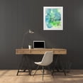 thumbnail image 3 of Curinga, Kim 20x24 White Modern Wood Framed Museum Art Print Titled - Turquoise Crystal, 3 of 4