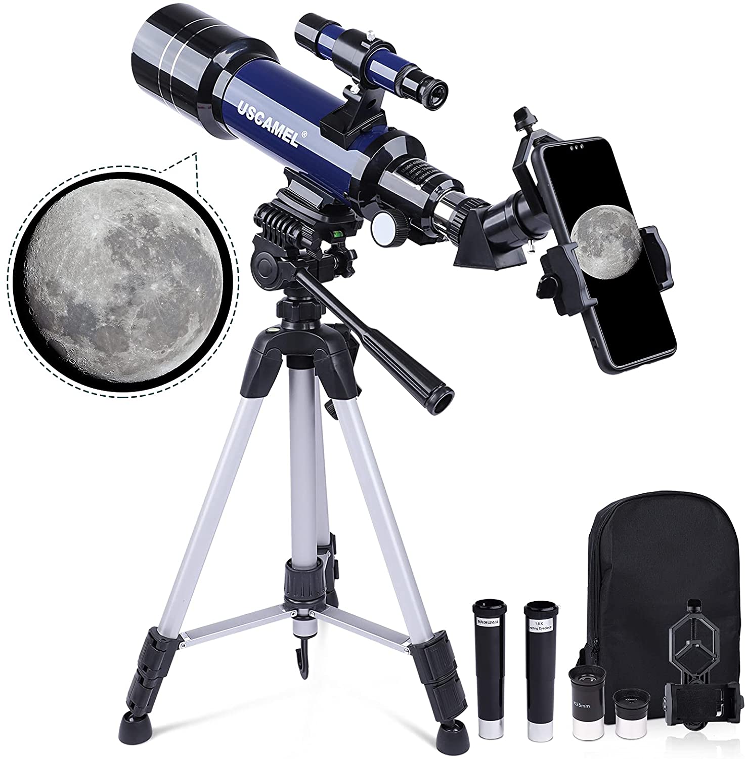 Telescopes for Astronomy Beginners Adults, 200X Refractor Telescope for