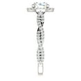 thumbnail image 4 of Pompeii 1.33ct Diamond Halo Interwoven Engagement Ring 14k White Gold Lab Grown (FG,VS), 4 of 4