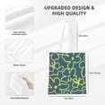 thumbnail image 5 of YFYANG Reusable Cotton Canvas Tote Shopping Bag, Green Flower Graffiti Washable Portable Grocery Bag for Daily Travel, 5 of 8