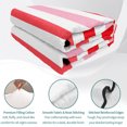 thumbnail image 4 of King Quilt Set 96''x106'', Red Pink Striped Lightweight Summer Bedspread Coverlet Set with 2 Pillow Shams, Farmhouse Stripes Simple Art Breathable All Season Quilt Bedding for Bedroom/Guest Room, 4 of 9