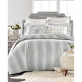 thumbnail image 2 of Martha Stewart Collection Modern Stripe Flannel Standard Sham, Gray, 20 x 28, 2 of 2