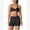 Black, variant on Womens Seamless Workout Sets 2 Piece Strappy Halter Sports Bra Scrunch Butt Shorts Gym Yoga Outfits