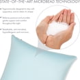 thumbnail image 7 of 20 x 20" Throw Pillowcase (Cover Only) - 85/15 Nylon, Spandex - Luxurious, Silky, Stretchy & Soft - 1Pcs Solid Color - A Perfect Choice for Couch Chairs Sofa Bed Adult or Kids Bedroom, Sweat Baby Blue, 7 of 7