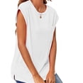 thumbnail image 4 of Cap Sleeve Oversized T Shirts Loose Fit Blouses Women's Summer Casual Tops, 4 of 7