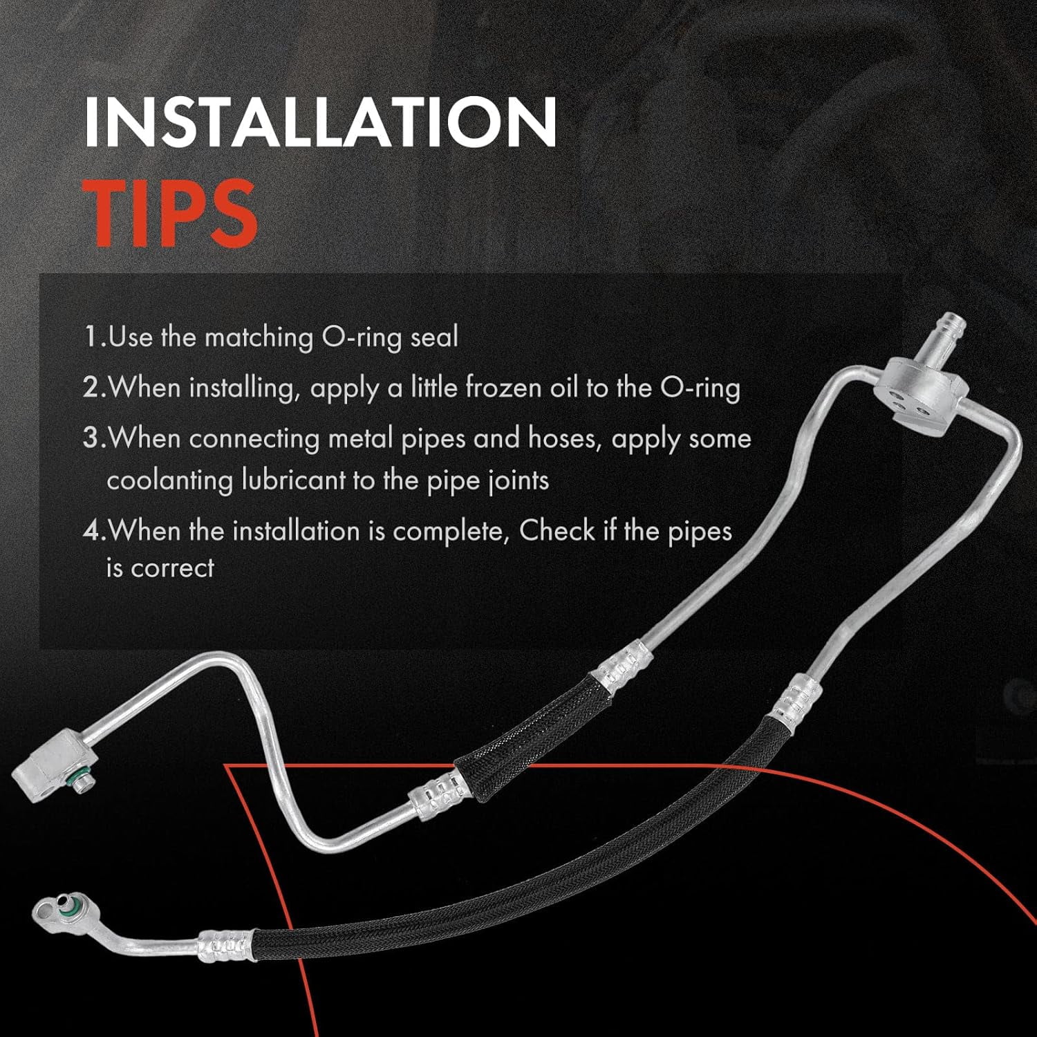 A-Premium A/C Liquid Line Hose Without Orifice Tube Compatible with Ford Thunderbird 2002-2005 & Lincoln LS 2000-2006, Condenser to Evaporator