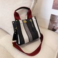 thumbnail image 1 of Bolso de hombro Rayas Casual Asa superior Gran capacidad Bolsos tote ( S) Negro, 1 of 8