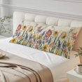 thumbnail image 4 of Colorful Flowers Long Body Pillow Covers, Spring PlantsWild Florals Herbs Soft Breathable Throw Pillow Cases with Invisible Zipper, Decorative Pillowcase Pillows Protectors for Sofa Bed Couch 20"x60", 4 of 9