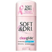 Soft & Dri ClearGlide Antiperspirant & Deodorant Solid, Powder Soft 2.6 oz