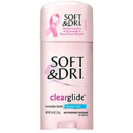 Soft & Dri ClearGlide Antiperspirant & Deodorant Solid, Powder Soft 2.6 oz