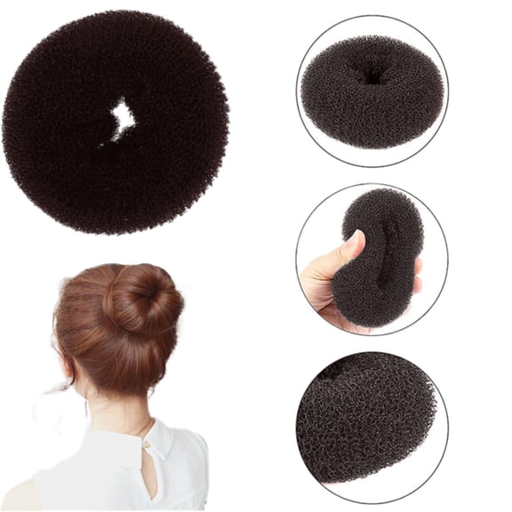 CXHEGBEJ Hair Donut Bun Maker Former Ring Style Bun Hair Increase Doughnut Mesh Hair Shaper Styling Tool for Thick and Long Hair Khaki