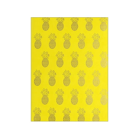 Lady Jayne Faux Leather Journal Yellow Pineapples