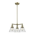thumbnail image 2 of Innovations Lighting 207 Large Cone Cone 3 Light 22" Wide Commercial Chandelier - Black /, 2 of 7