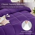 thumbnail image 4 of Cooling Comforter Queen Size, Down Alternative Duvet Insert with Corner Tabs, All Season Soft Quilted Bed Comforter, Lightweight Bedding for Women & Men, Purple, 4 of 5