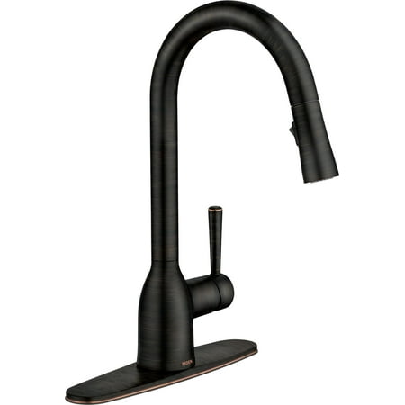 Moen Adler Mediterranean Bronze Single Hole Pull Down Kitchen Faucet, 87233BRB