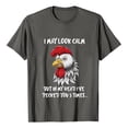 thumbnail image 1 of YDLCAFD I May Look Calm In My Head I've You 3 Chicken T Shirt, 1 of 4