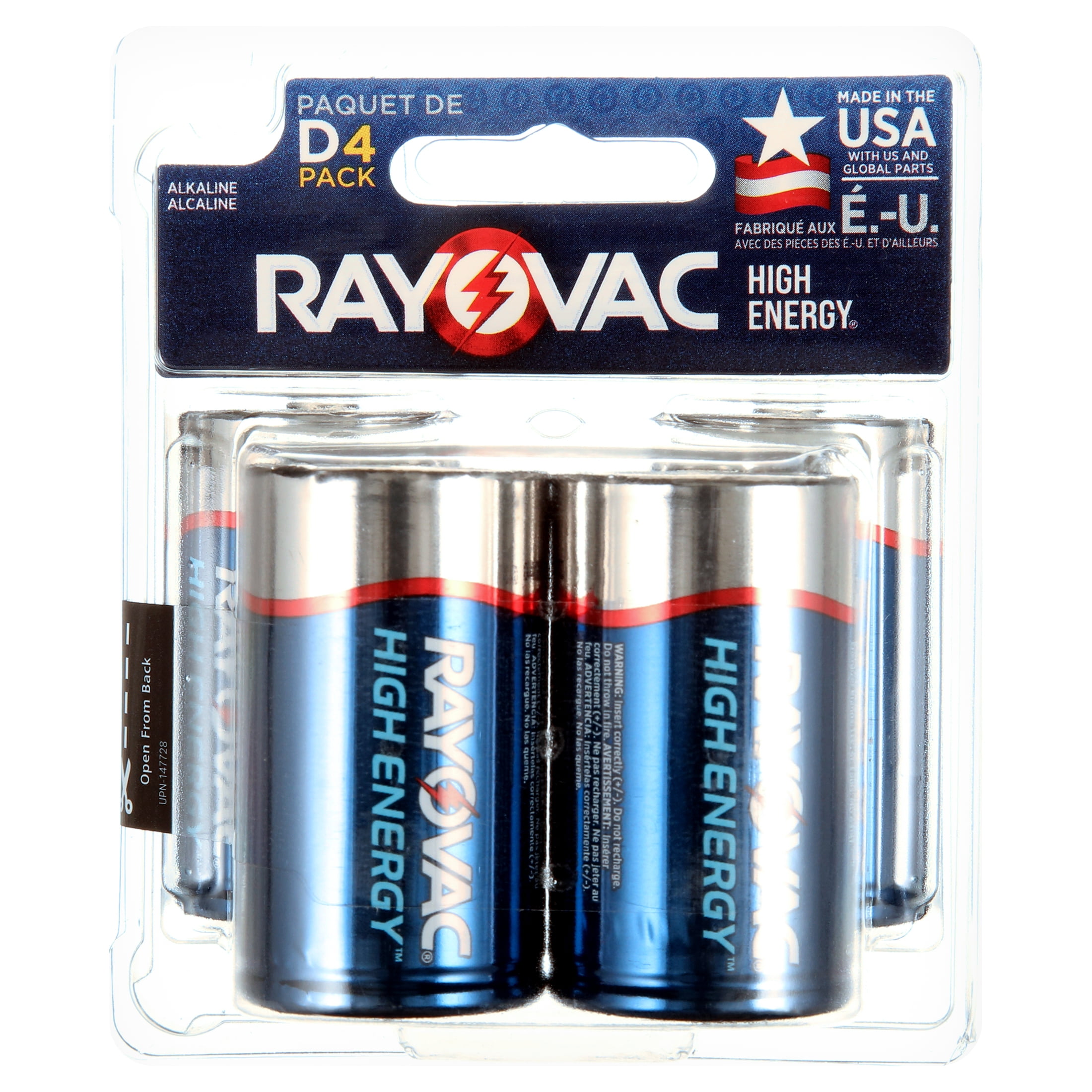 Rayovac Alkaline D Batteries - For Multipurpose - D - 4 / Pack Rayovac Alkaline D Batteries - For Multipurpose - D - 4 / Pack