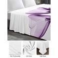 thumbnail image 6 of Purple Tulip Floral Twim Size Flat Sheet, Wrinkleproof & Fadeproof Cooling Flat Bed Sheet Only, Farmhouse Elegant Botanical Flowers Breathable Soft Bedding Top Sheets 66 x 96 Inches, 6 of 8