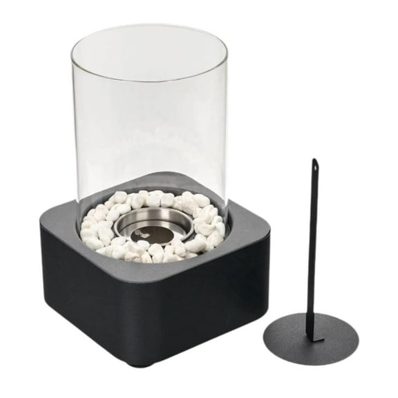 yotijay Table Portable Fire Table for Garden Holiday, Bedroom, Living Room, Home Decor Black
