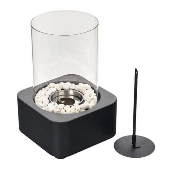 Tnarru Tabletop Fire Personal Fireplace Portable Fire Table Top Fire for Garden Holiday, Bedroom, Living Room, Home Decor Black