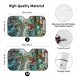 thumbnail image 3 of Bingfone Vintage Print Island Skull Car Windshield Sun Shade Protector Keep Your Vehicle Cool Sun Shield Visor Cover Foldable for Car Truck SUV-Medium, 3 of 8