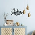 thumbnail image 3 of Winter Theme Metal Wall Art Decor Black Wall Hanging Decor Snowflake Silhouette Wall Art for Home Bedroom Living Room Bathroom Kitchen Hotel Wall Decoration 11.8x7.2, 3 of 7