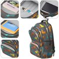 thumbnail image 4 of Dachshund Pattern Black Pattern Cute School Backpack Bag with Padded Back and Adjustable Shoulder Straps 16.9 X 12.6 X 5.9 Inches, 4 of 5