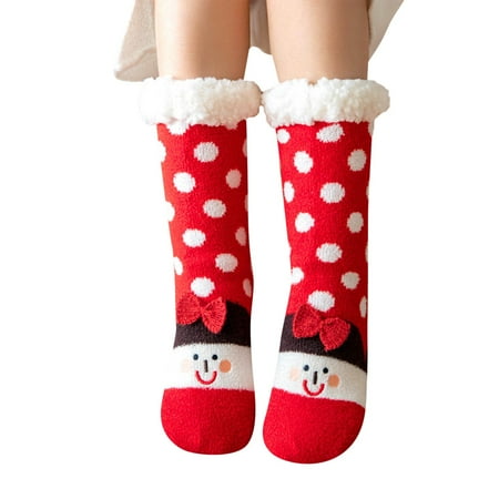 

GWAABD Womens Ankle Socks Athletic Women s Winter Warm Cozy Fuzzy Slipper Socks Gift