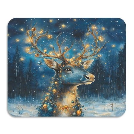 

ALAZA Dish Drying Mat for Kitchen Reindeer Starry Night Counter Absorbent Draining Pad 15.7 x11.8