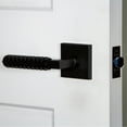 thumbnail image 5 of Viaggio Qadmhmclo_Prv_238 Quadrato Hammered Solid Brass Privacy Door Knob Set - Black, 5 of 7