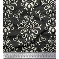 thumbnail image 1 of Soimoi Gray polyester Crepe Fabric Filigree Damask Decor Fabric Printed Yard 52 Inch Wide, 1 of 3