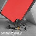 thumbnail image 4 of KOMI Slim case for Galaxy Tab A9（2023 Model: SM-X110/X115/X117） Smart flip Leather case 3-fold Stand Function Hard PC Back Cover for Galaxy Tab A9 8.7 inch Red, 4 of 5