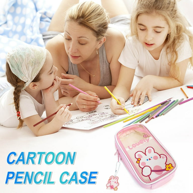 Cute Brown Bear Pencil Case, Aesthetic Pencil Pouch, Kawaii School Supplies  Makeup Bag For Girl Women Adult 