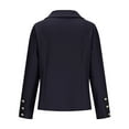thumbnail image 6 of Olyvenn Loose Long Sleeve Lapel Button Casual Suit Jacket Stylish Fashionable Comfortable Lightweight Soft Trendy for Spring Summer Casual Wear Party Dating Black XXL, 6 of 8