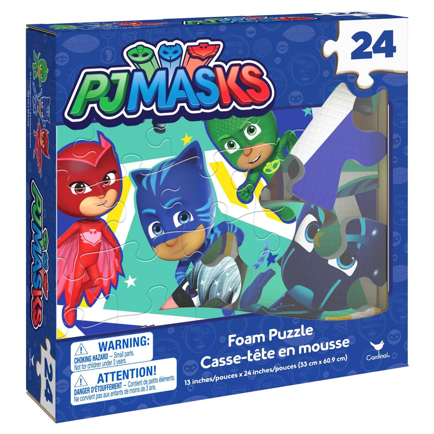 PJ Masks 25-Piece Foam Puzzle, for Families and Kids ages 4 and up