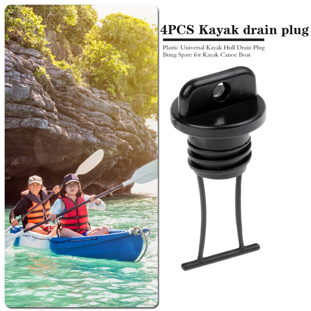 4 Pieces Portable Universal Kayaking Boating Fishing Dinghy Hull Drain Plug 