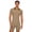 Brown, variant on Men's One Piece Striped Romper V Neck Short Sleeve Button Crotch Romper Bodysuit Nightwear Brown M