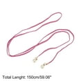 thumbnail image 3 of Unique Bargains 1 Pc Woven Rope Belt Elegant Pearl Braiding Adjustable Waist Cord Rose Red, 3 of 6