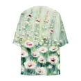thumbnail image 6 of jsaierl Women Floral Print Lightweight Chiffon Kimono Cardigan Short Sleeve Loose Beach Wear Cover Up Blouse Top, 6 of 6