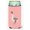 Grey - Pink Check, variant on Buff Grey Back Goose Blue Check Tall Boy Beverage Insulator Hugger