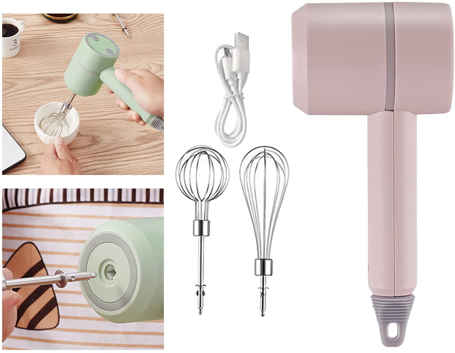 Boajf Hand Mixer Electric, Handheld Mixer for Baking Cake Egg Cream Food  Beater, Snap Storage Case, 5 Speed, Eject Button, 5 Stainless Steel  Accessories for Baking & Cooking 