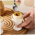 thumbnail image 6 of 1 Pc Poached Egg Cups Egg Cups, Plastic Egg Cups for Soft Boiled Eggs, Non Slip Poached Egg Cups, Easy to Clean Egg Holder for Breakfast Cooking, 2.05x2.72 Inch, White, 6 of 9