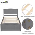 thumbnail image 6 of Bellemave Twin Wood Platform Bed  Gray, 6 of 8