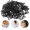 thumbnail image 1 of HINTRMENT 100Set Hanging Buckle Plastic for Mask and Rope in Black to School, 1 of 6