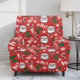 thumbnail image 2 of Renewold Cover for Recliner Chair Non-Slip Dog Chair Cover 4 Pieces Couch Slipcover Recliner with Elastic Bottom and Side Pocket for Christmas Decor, Santa Claus Holly Candy Canes Red, 2 of 8