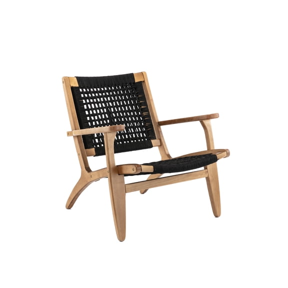 Boraam Harrison Woven Chair, Black & Oak